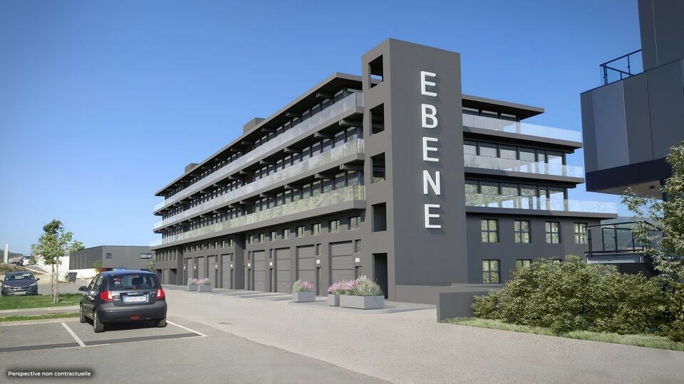 A vendre - Bâtiment EBENE - Locaux d'activités neufs sur le Parc de Calvi à Poisy. 3957 m² divisibles à partir de 96 m². Disponible au S2 2026