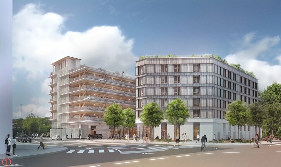 A vendre en VEFA - Bureaux divisibles à partir de 311 m² face à la gare de St Julien en Genevois